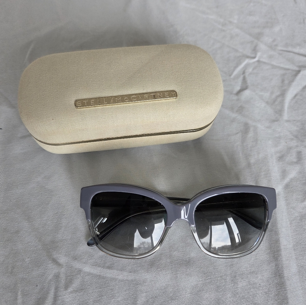 Stella McCartney Two Tone Gray Sunglasses With Case